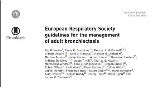 PRIMEIRA DIRETRIZ EUROPEIA PARA BRONQUIECTASIAS: LEIA O RESUMO E FA�A O DOWNLOAD